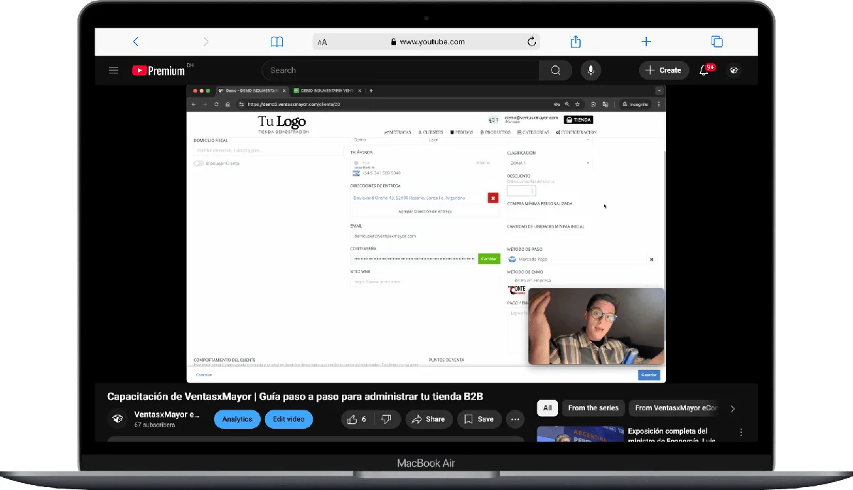 Capacitacion youtube ventasxmayor.com.ar
