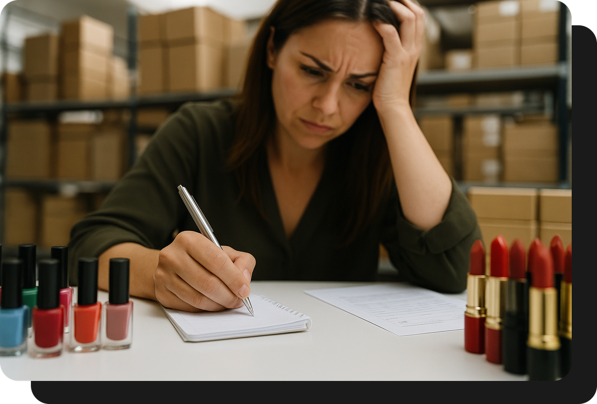 Mayorista de cosmetica tomando pedidos a mano sin ventasxmayor.com.ar