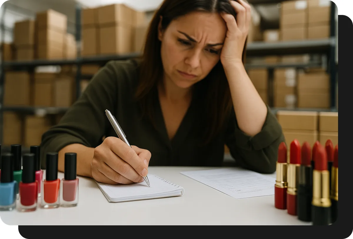 Mayorista de cosmetica tomando pedidos a mano sin ventasxmayor.com.ar