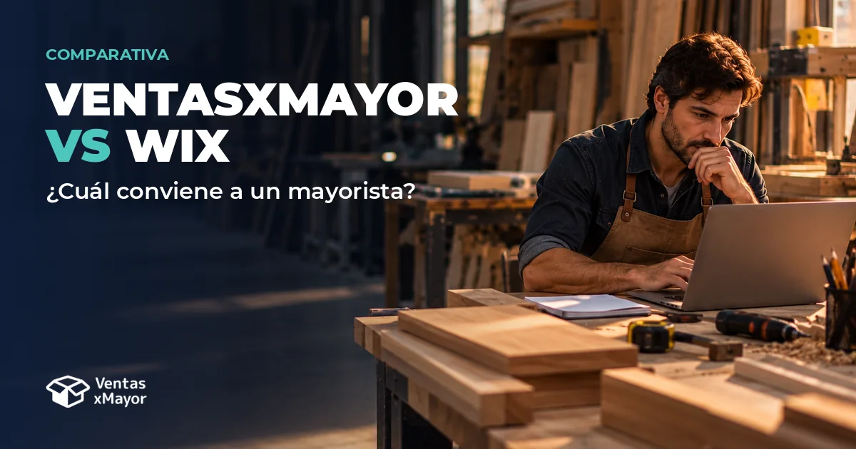 Portada: VentasxMayor vs Wix. ¿Cuál conviene a un mayorista?