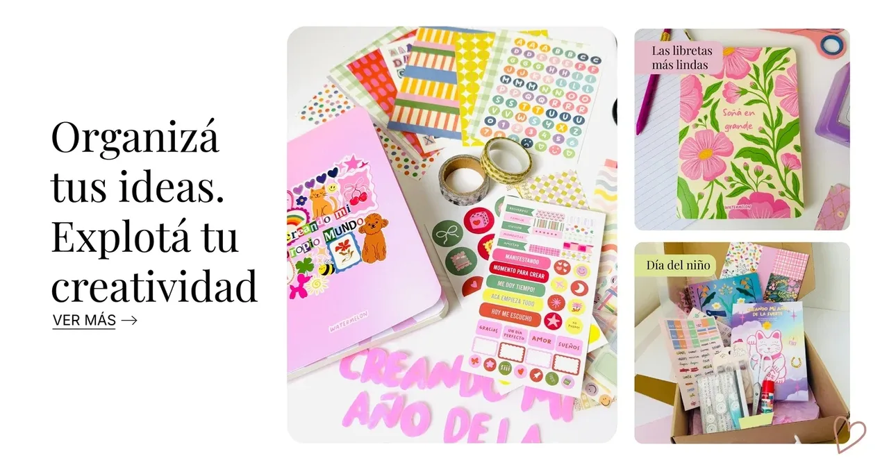 Banner de Watermelon — papelería creativa, libretas y stickers por mayor, mayorista que vende online con su tienda B2B creada con VentasxMayor