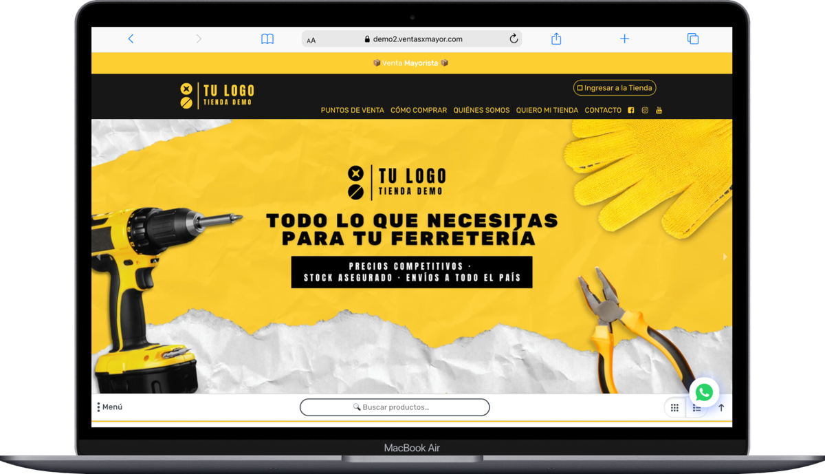 Tienda demo de ferreteria mayorista hecha con ventasxmayor.com.ar