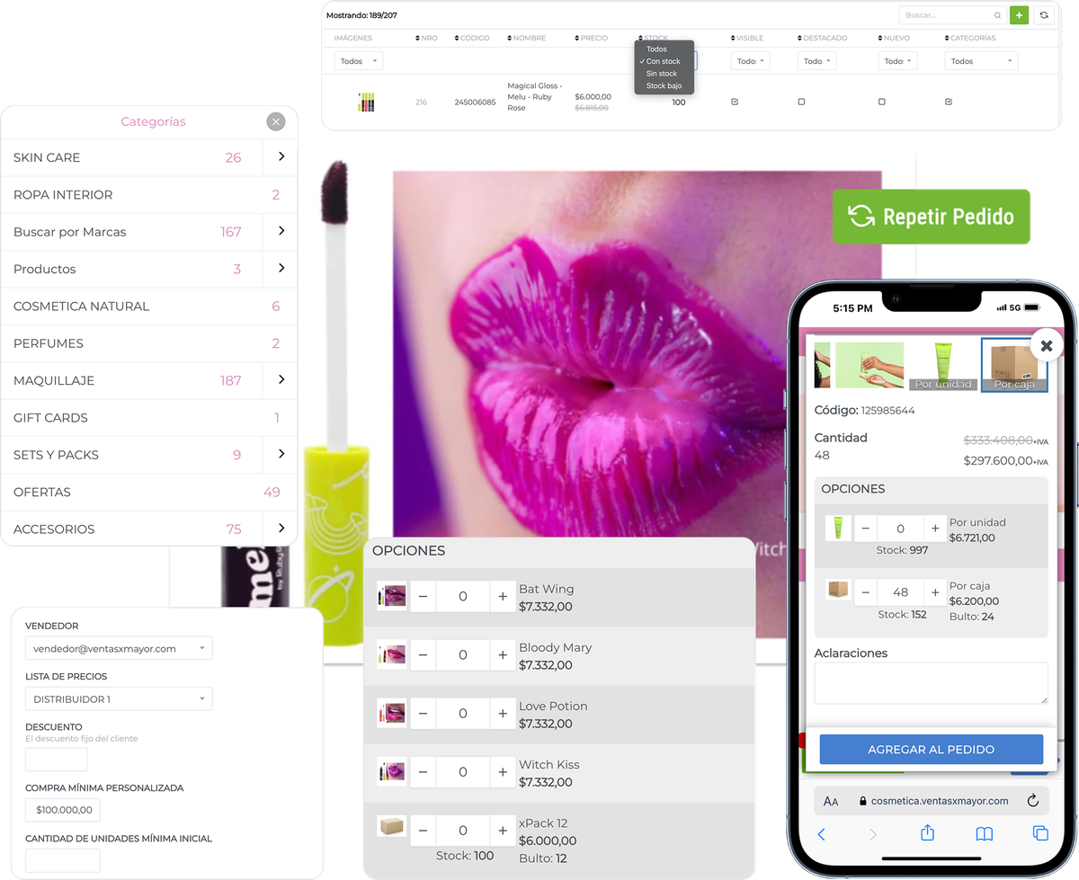funciones para mayoristas de cosmetica y belleza ventasxmayor.com.ar