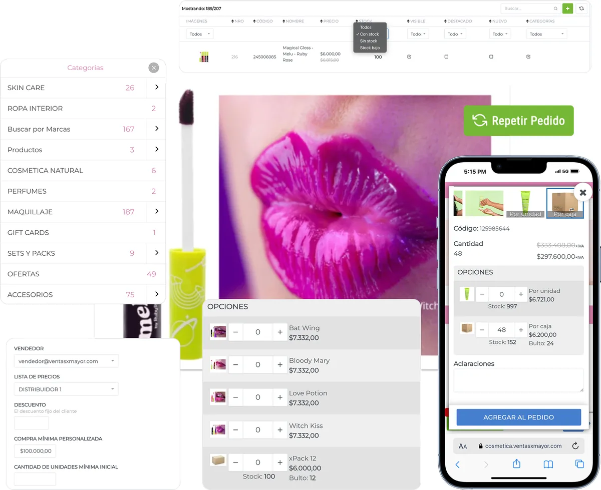 funciones para mayoristas de cosmetica y belleza ventasxmayor.com.ar