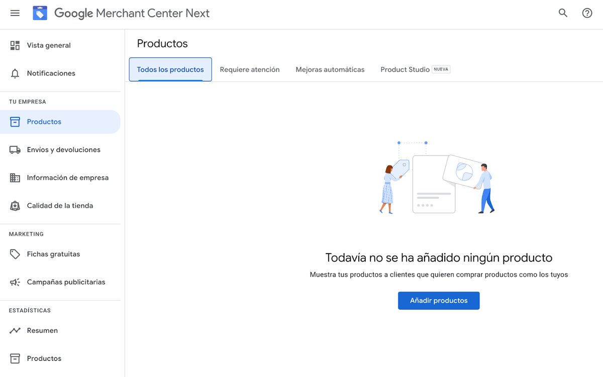 Google Merchant Center - Añadir productos