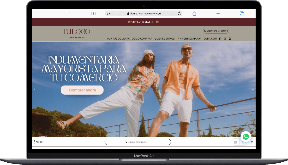Demo indumentaria de ventasxmayor.com.ar